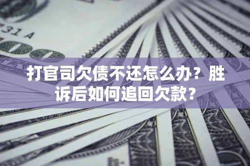 北京打官司欠债不还怎么办？胜诉后如何追回欠款？