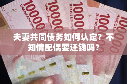 北京夫妻共同债务如何认定？不知情配偶要还钱吗？